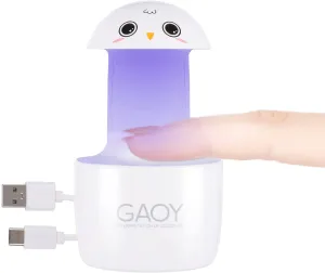 QUUREN Mini LED Nail Lamp, UV LED Light Nail Light Gel Nail Lamp 5W Nail Polish Dryer Mini Nail UV Lamp for Nail Glue Gel / Gel Polish / Poly Extension Gel with Type-C Cable for Single Finger (Puppy)