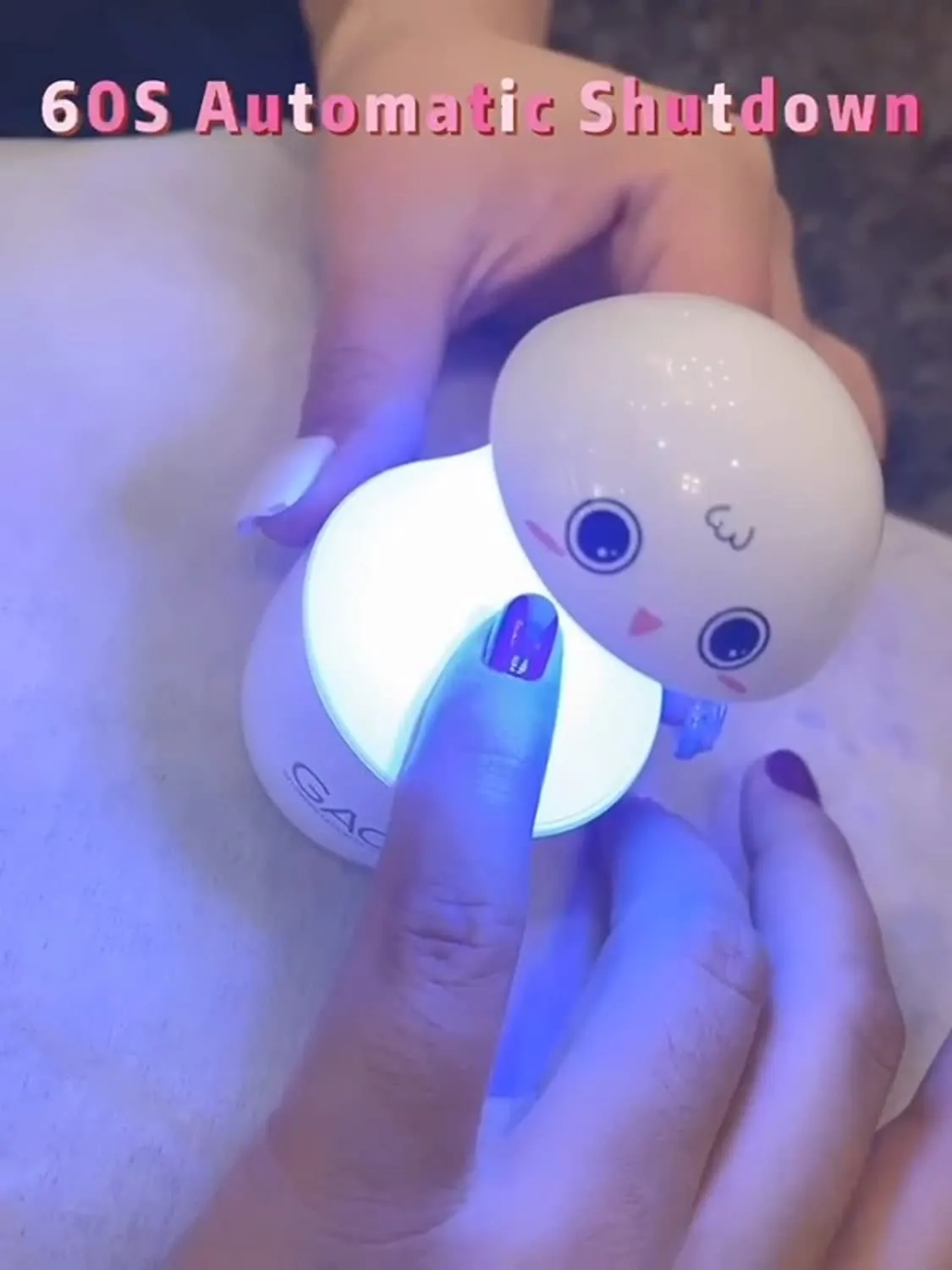QUUREN Mini LED Nail Lamp, UV LED Light Nail Light Gel Nail Lamp 5W Nail Polish Dryer Mini Nail UV Lamp for Nail Glue Gel / Gel Polish / Poly Extension Gel with Type-C Cable for Single Finger (Puppy)