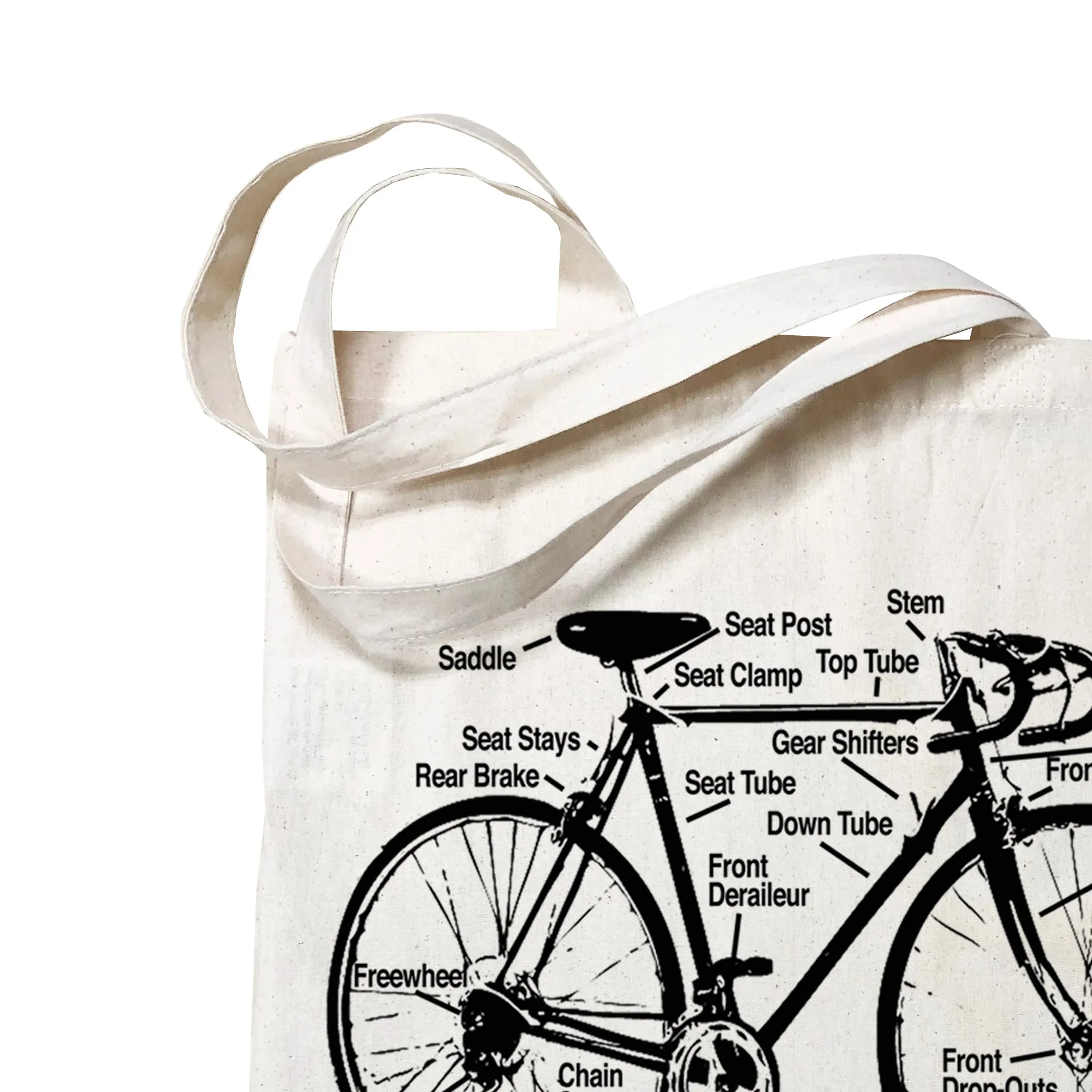Racing Bike Diagram Tote Bag