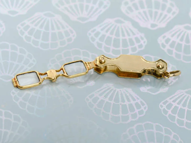 Rare Tiny Workable Gold Lorgnette Charm