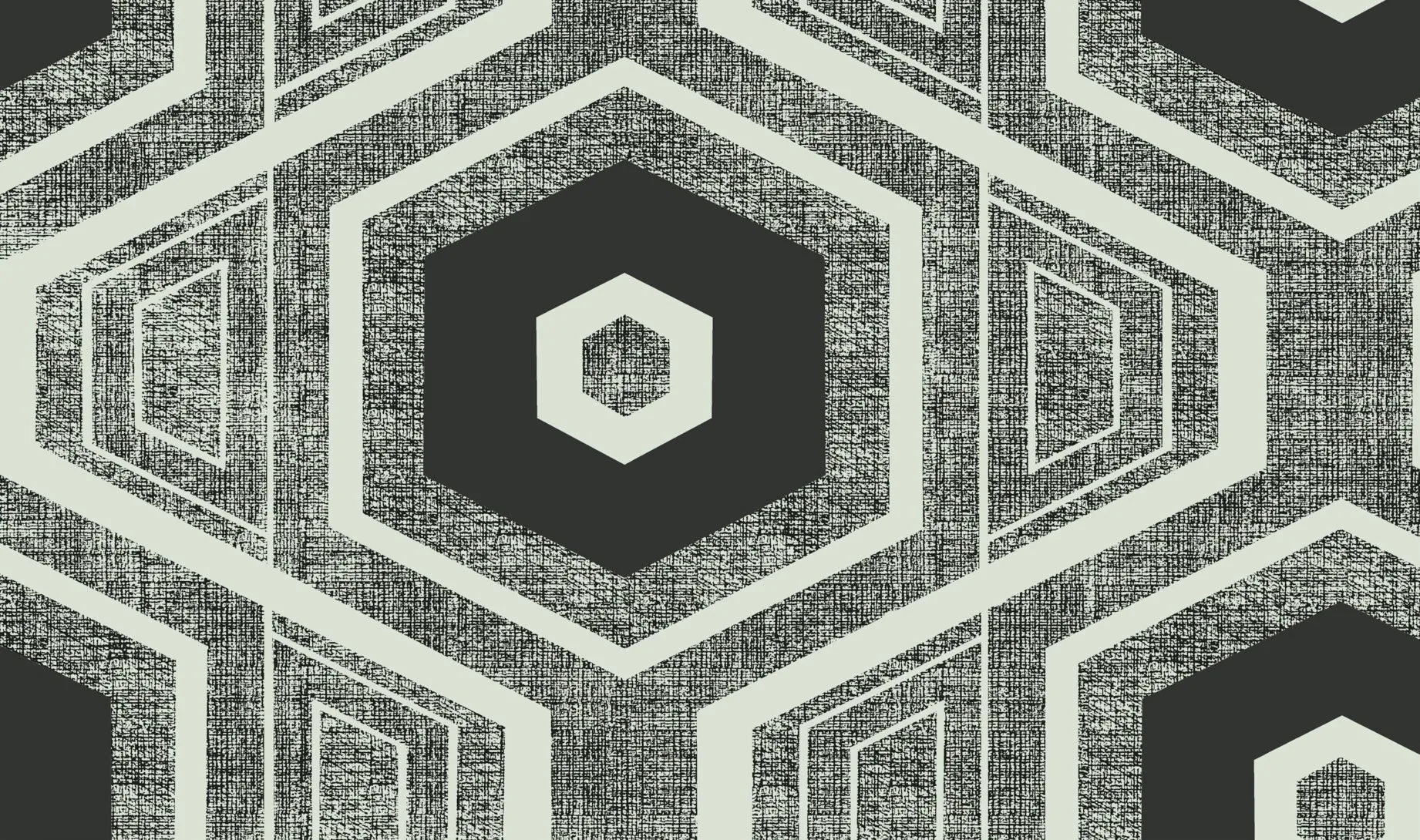 Retro Textured Polygon. Monochrome