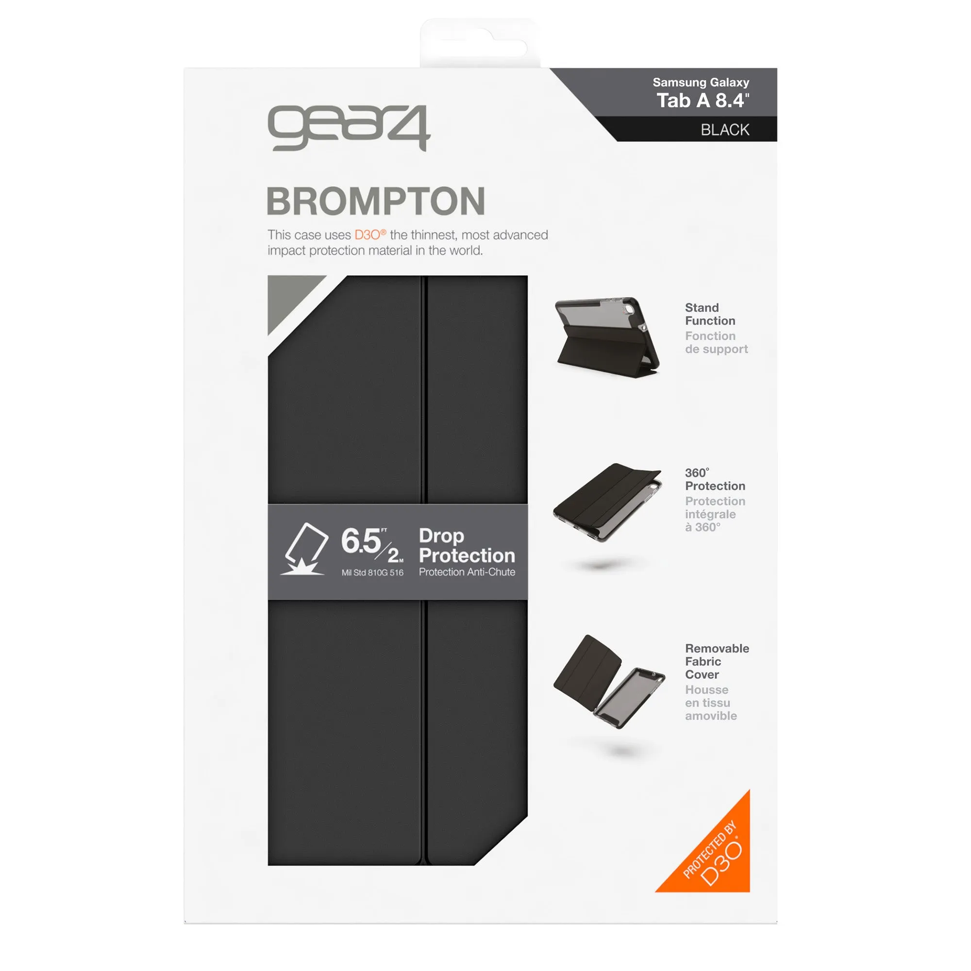 Samsung Galaxy Tab A 8.4 Gear4 Black Brompton   Folio Case - 15-07114