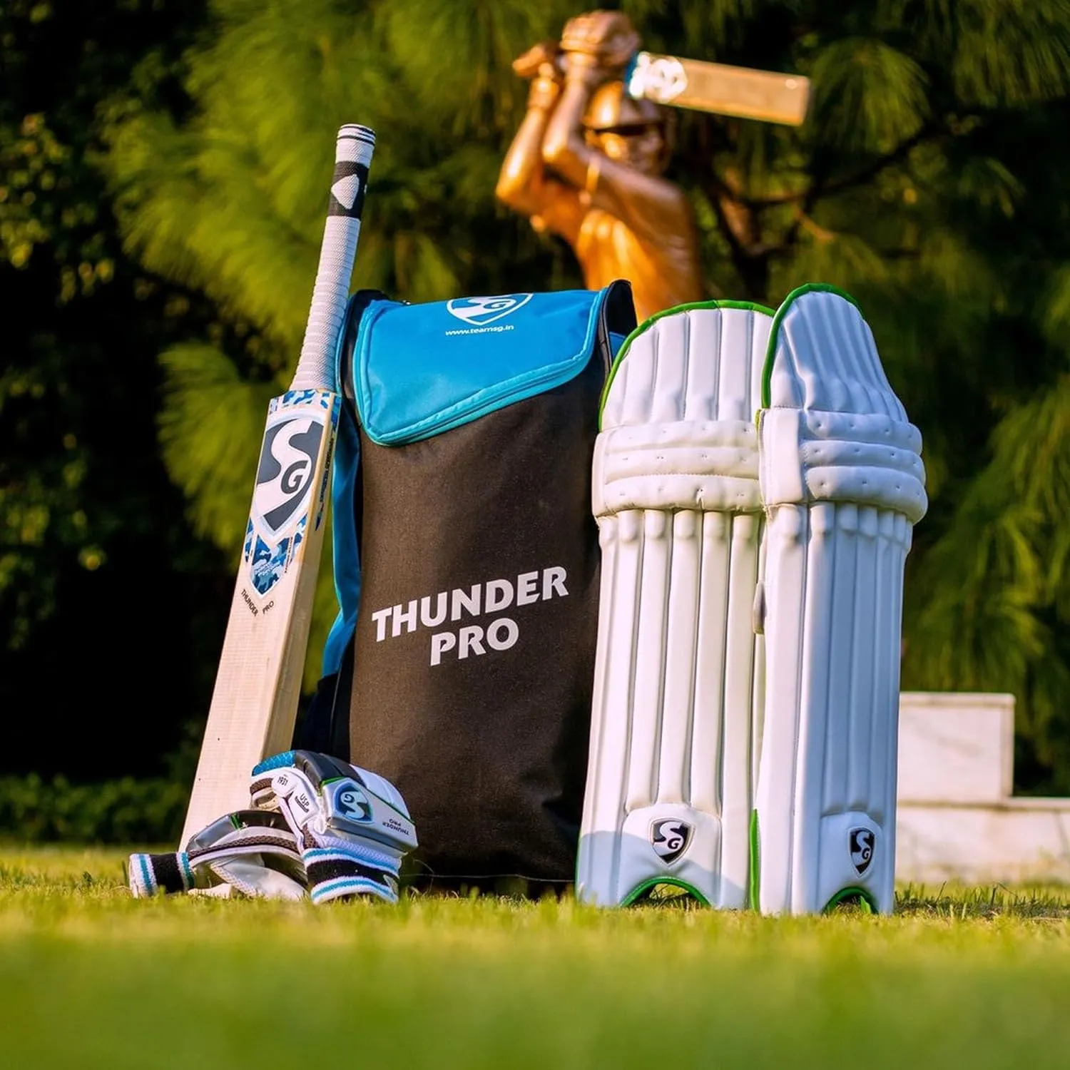 SG Thunder Pro Kashmir Willow Cricket Kit - Assorted Color