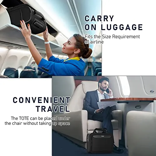 SHOWKOO Carry-on Luggage 2 Piece Softside Lightweight Durable - Black