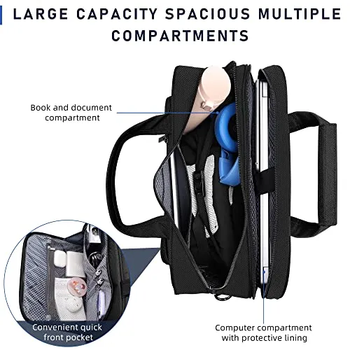 SHOWKOO Carry-on Luggage 2 Piece Softside Lightweight Durable - Black