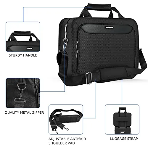 SHOWKOO Carry-on Luggage 2 Piece Softside Lightweight Durable - Black