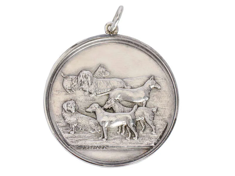 Six Dog Sterling Silver Pendant of 1899