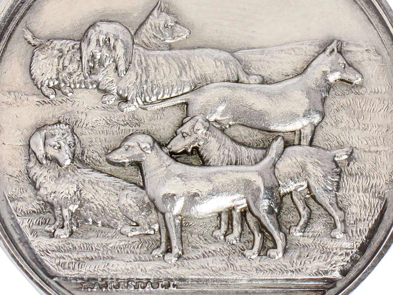 Six Dog Sterling Silver Pendant of 1899