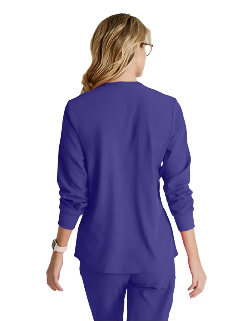 SKECHERS™ by Barco Stability 2-Pocket Crewneck Snap-Front Scrub Jacket