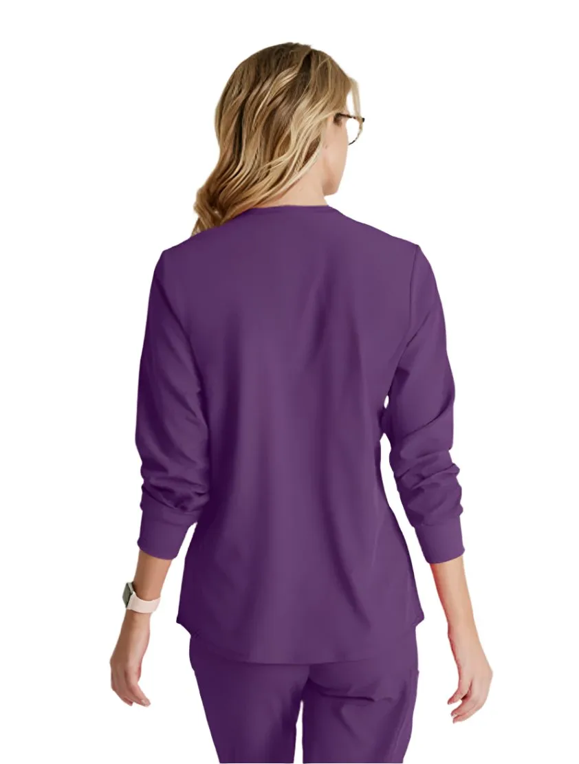 SKECHERS™ by Barco Stability 2-Pocket Crewneck Snap-Front Scrub Jacket