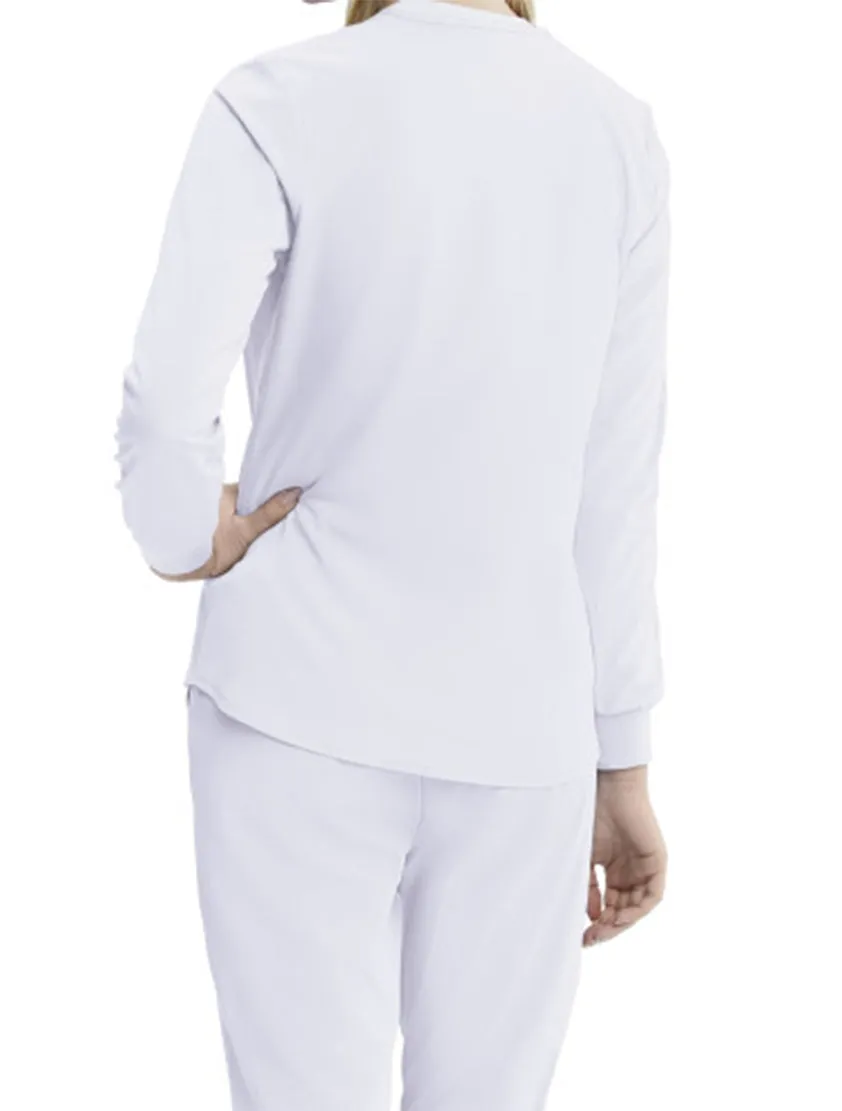 SKECHERS™ by Barco Stability 2-Pocket Crewneck Snap-Front Scrub Jacket