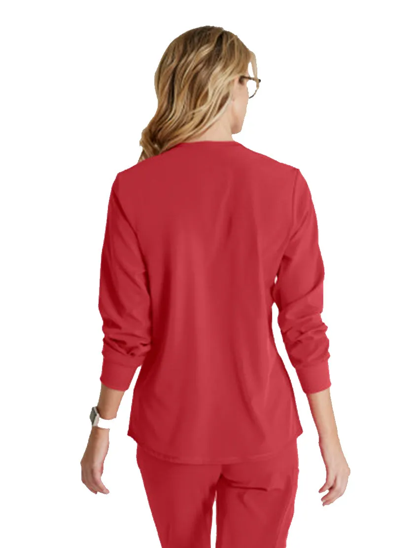 SKECHERS™ by Barco Stability 2-Pocket Crewneck Snap-Front Scrub Jacket