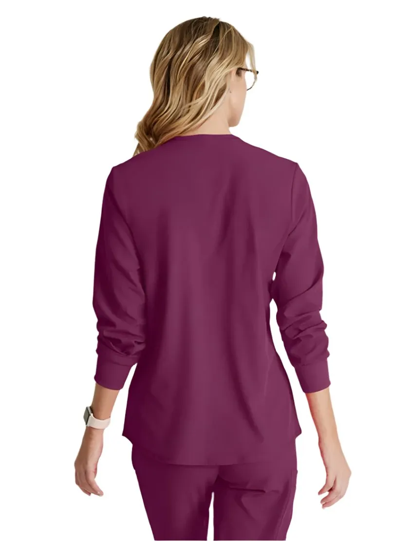 SKECHERS™ by Barco Stability 2-Pocket Crewneck Snap-Front Scrub Jacket