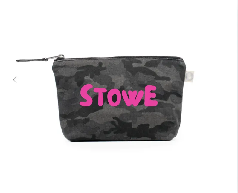 SKI  - Stowe or your Favorite Ski Location Makeup Bag