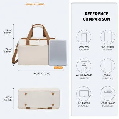 Spacious Travel Crossbody Bag (Available in Cream/Green/Pink)