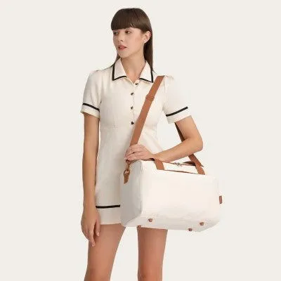 Spacious Travel Crossbody Bag (Available in Cream/Green/Pink)