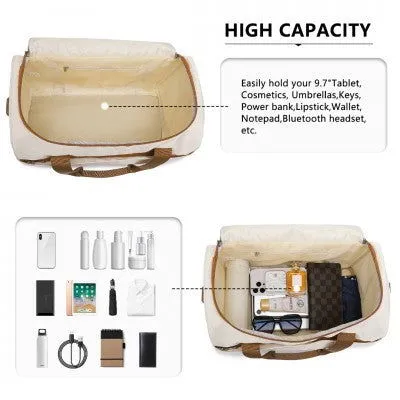 Spacious Travel Crossbody Bag (Available in Cream/Green/Pink)
