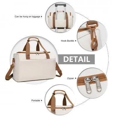Spacious Travel Crossbody Bag (Available in Cream/Green/Pink)