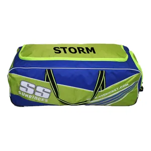 SS Double Wheel Cricket Kit Bag - Storm (Green-Blue)