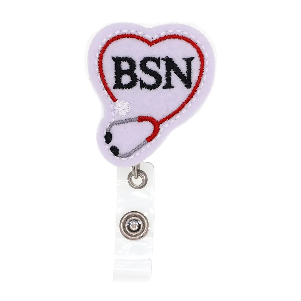 Stethoscope Felt Nurse Badge Holder Retractable Badge Reel with Alligator Clip Suitable for Gifts for Nurses/Doctors and Daily Life