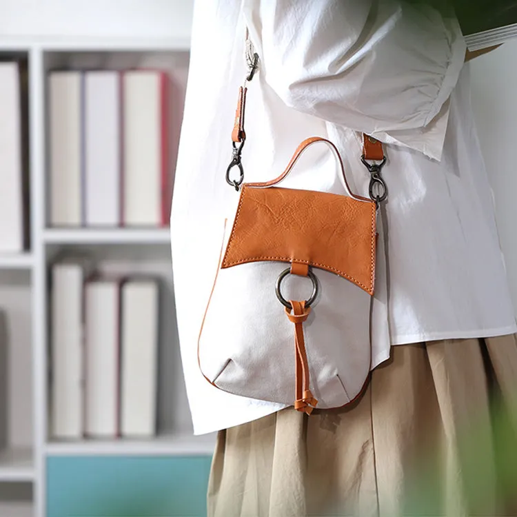 Stylish Ladies Small Canvas Crossbody Bag Womens Leather Shoulder Bag