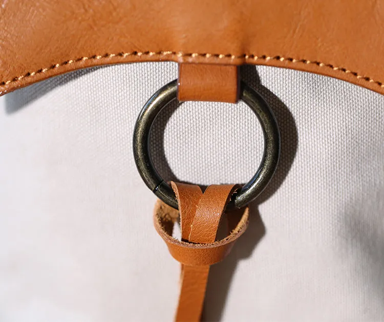 Stylish Ladies Small Canvas Crossbody Bag Womens Leather Shoulder Bag