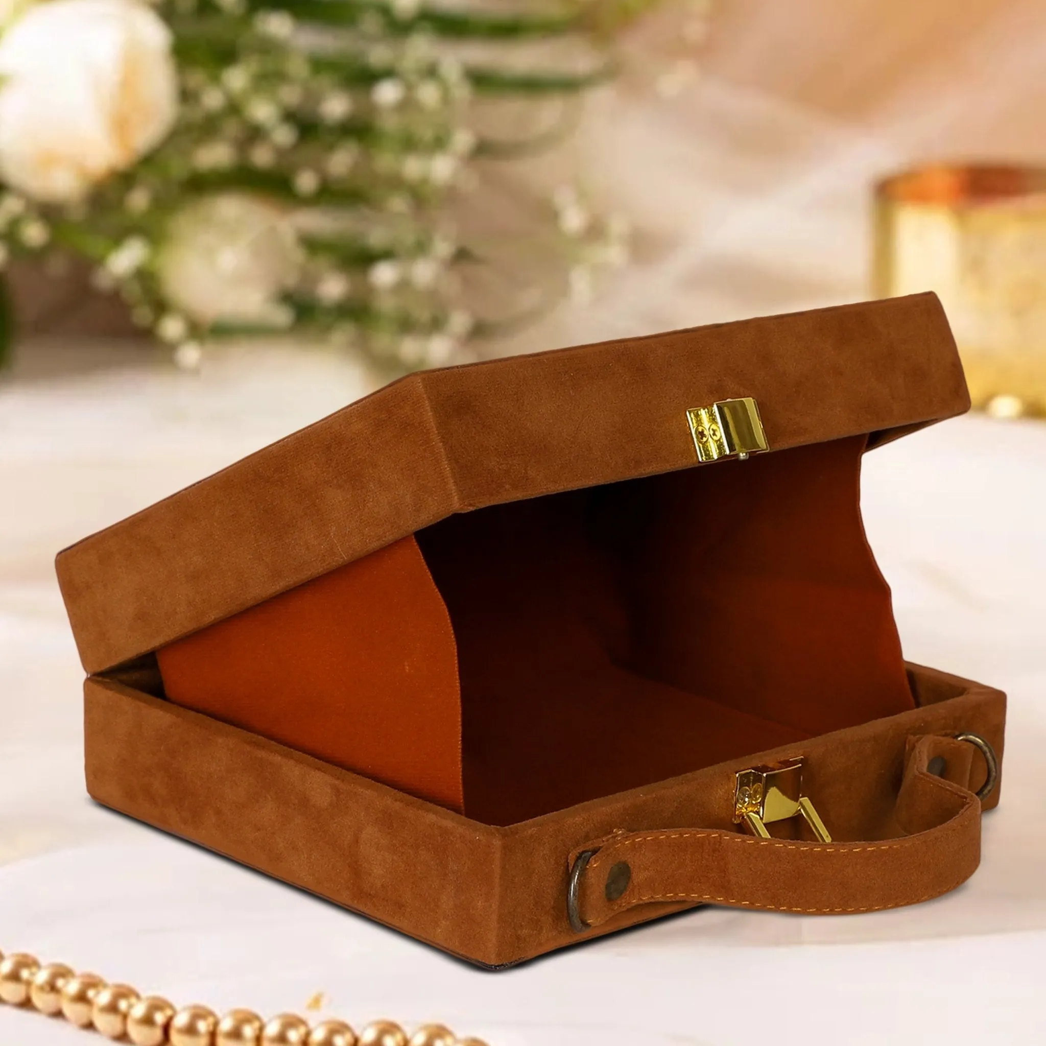 Suede Evening Clutch