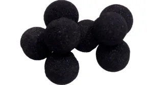 Super Soft Mini Sponge Ball (Black) Bag of 8 mini per bag.