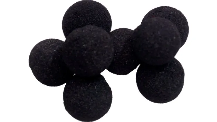 Super Soft Mini Sponge Ball (Black) Bag of 8 mini per bag.