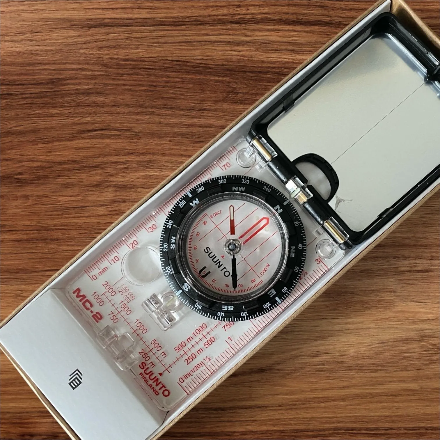 Suunto Compass MC-2 – Precision Navigation Tool with Mirror, Clinometer, and Declination Adjustment