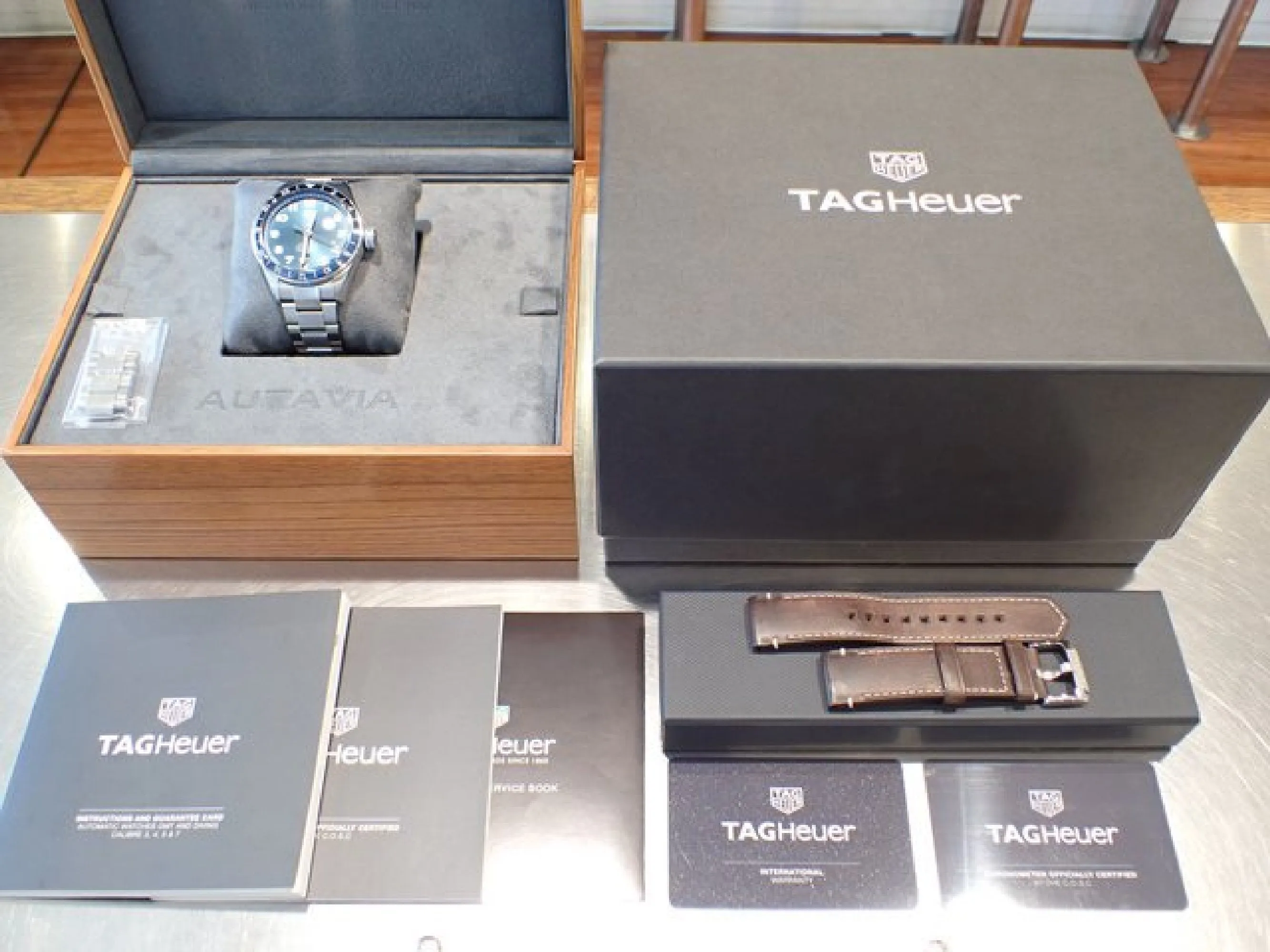 TAG HEUER Autavia 60 Anniversary Anniversary GMT '22  leather belt Mens 181126464