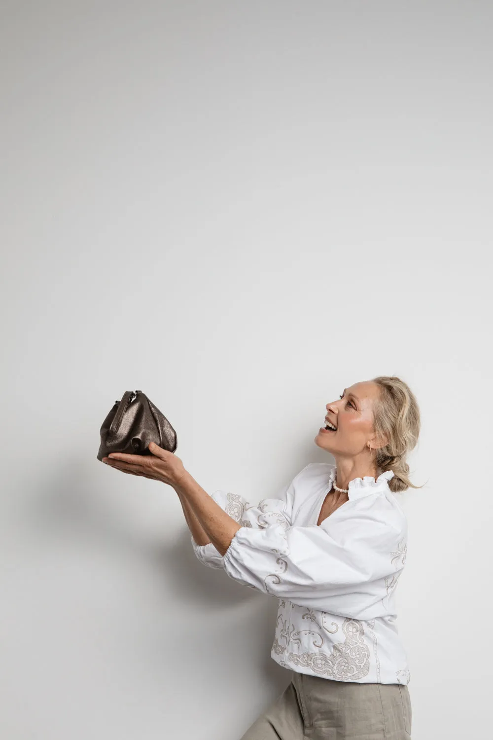teardrop  | pewter evening bag