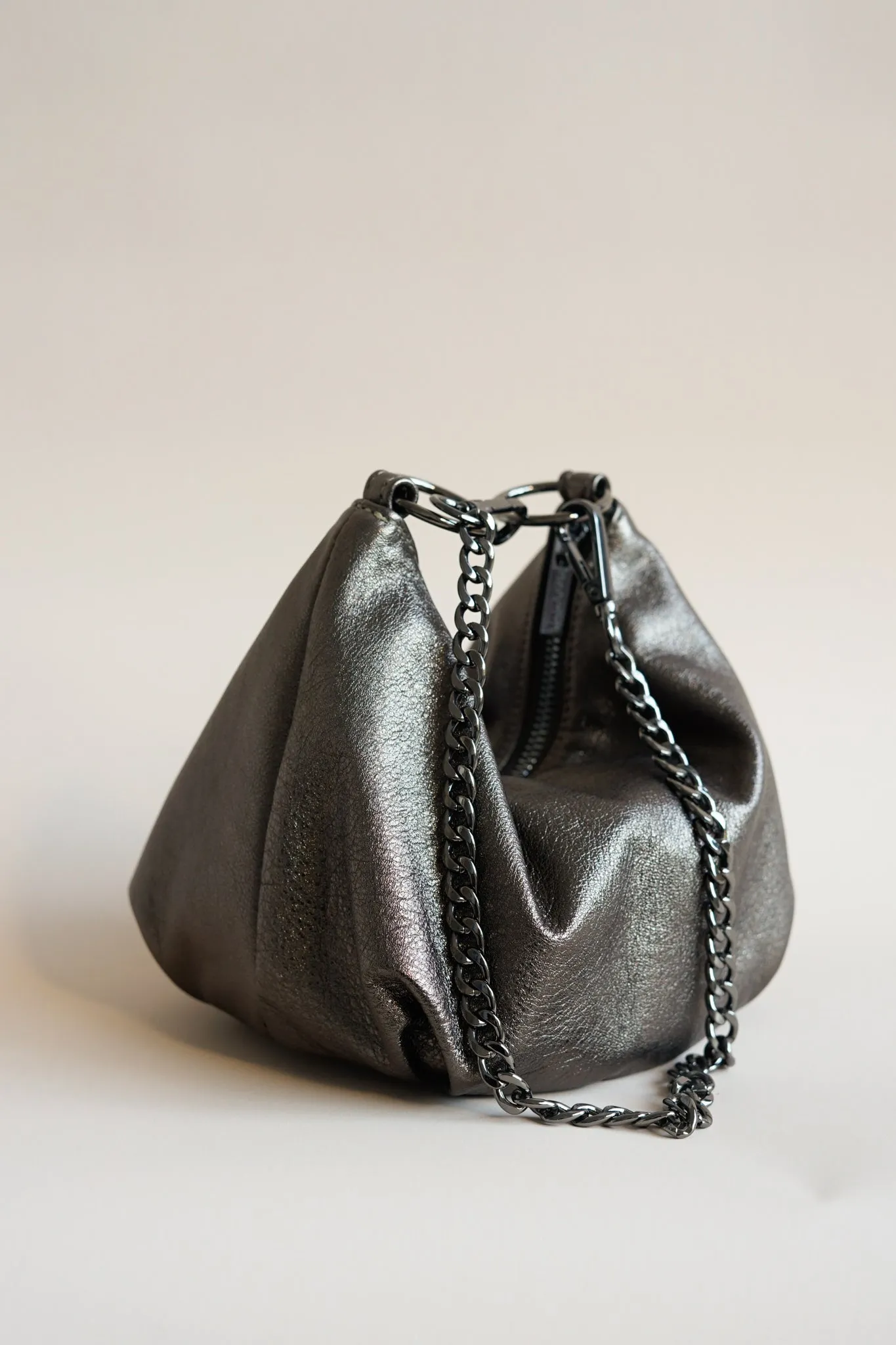 teardrop  | pewter evening bag