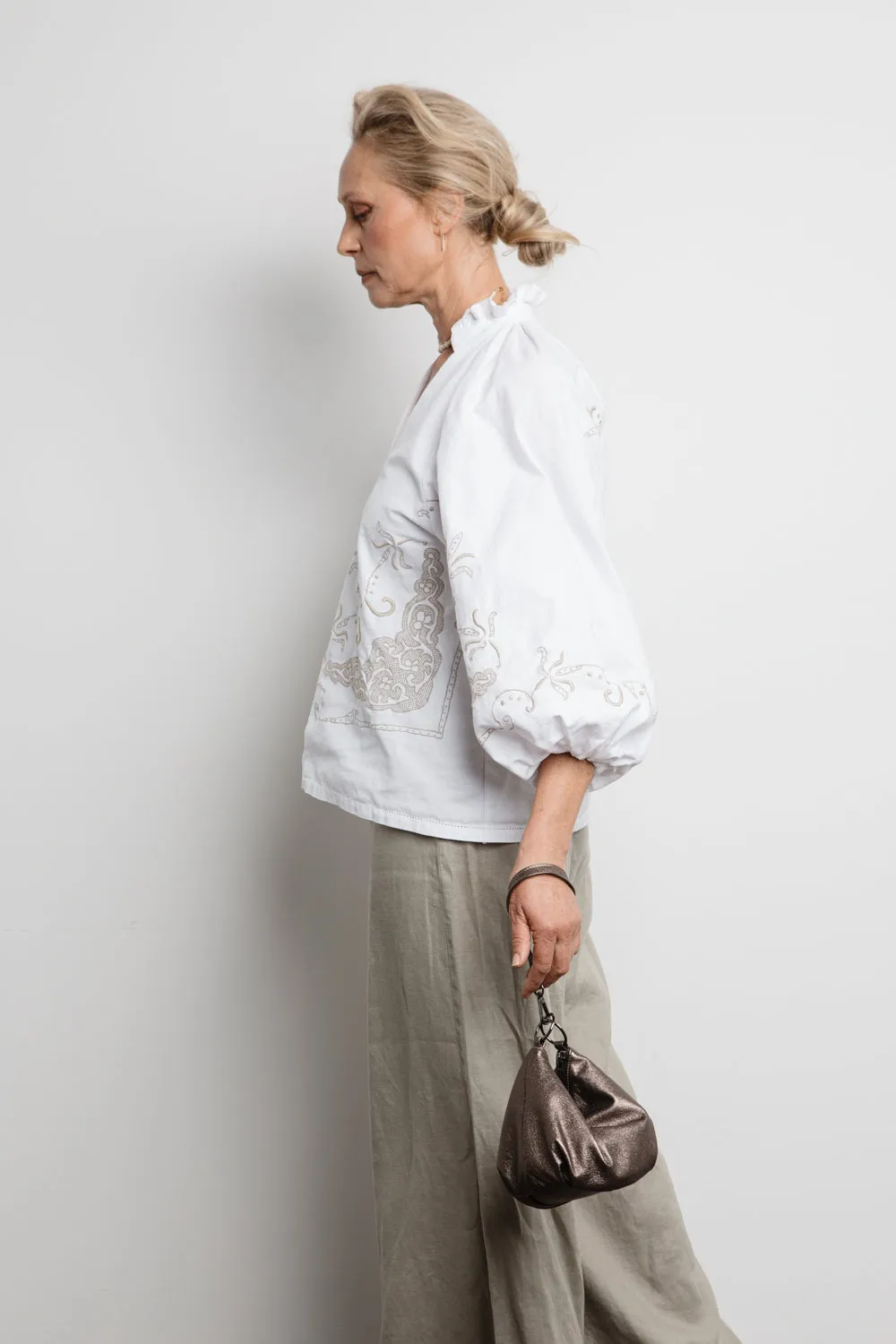 teardrop  | pewter evening bag