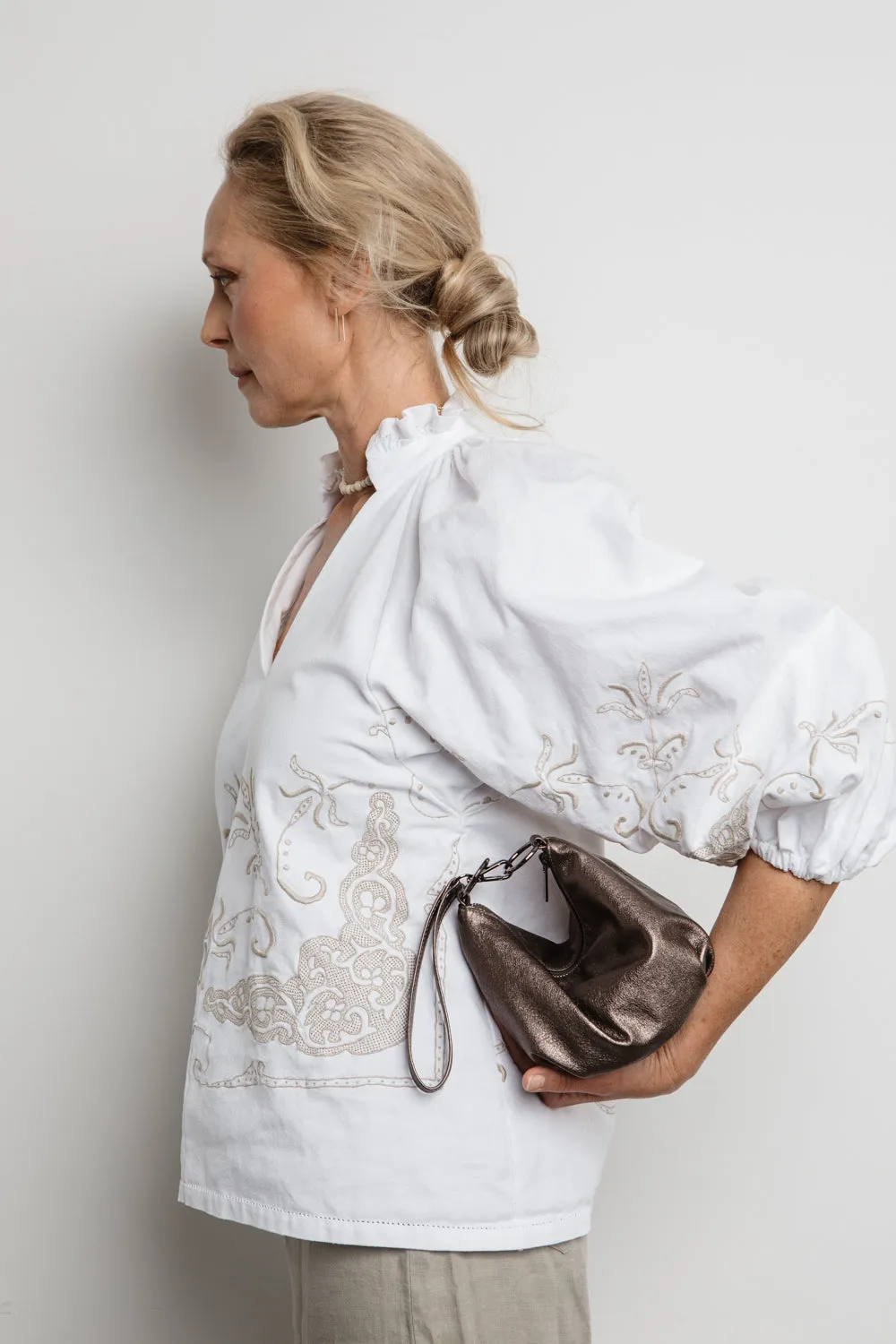 teardrop  | pewter evening bag