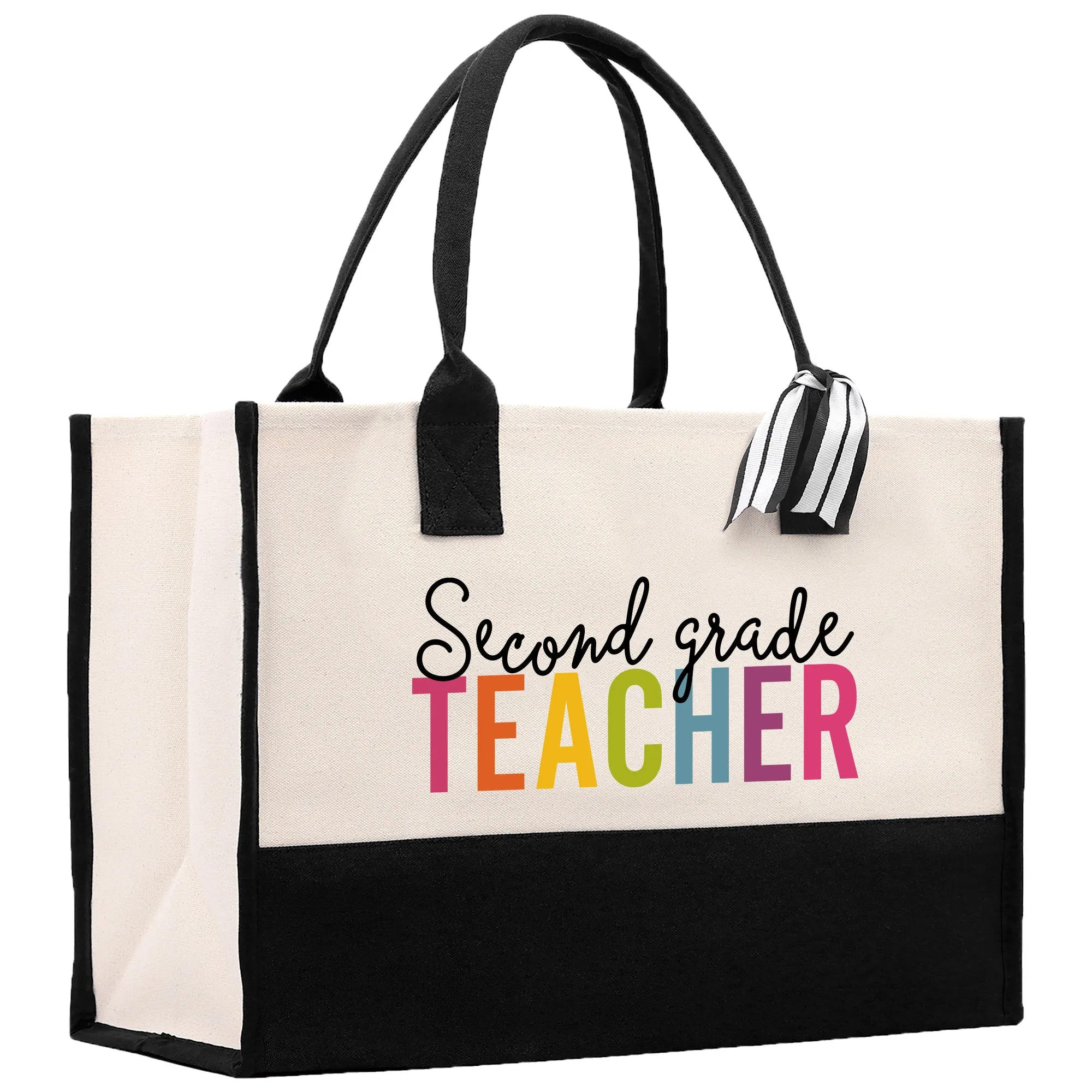 Third Grade Teacher Cotton Canvas Tote Bag Gift for Teachers Teacher Life Tote Bag Teacher Appreciation Gift Bag