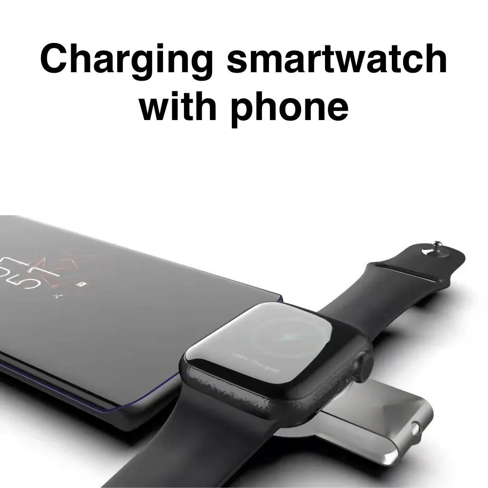 Ultra-Light Apple Watch Magnetic Wireless Charger with Dual USB Type-C Ports, Portable Charging, Fast Charging Pad Dock Station