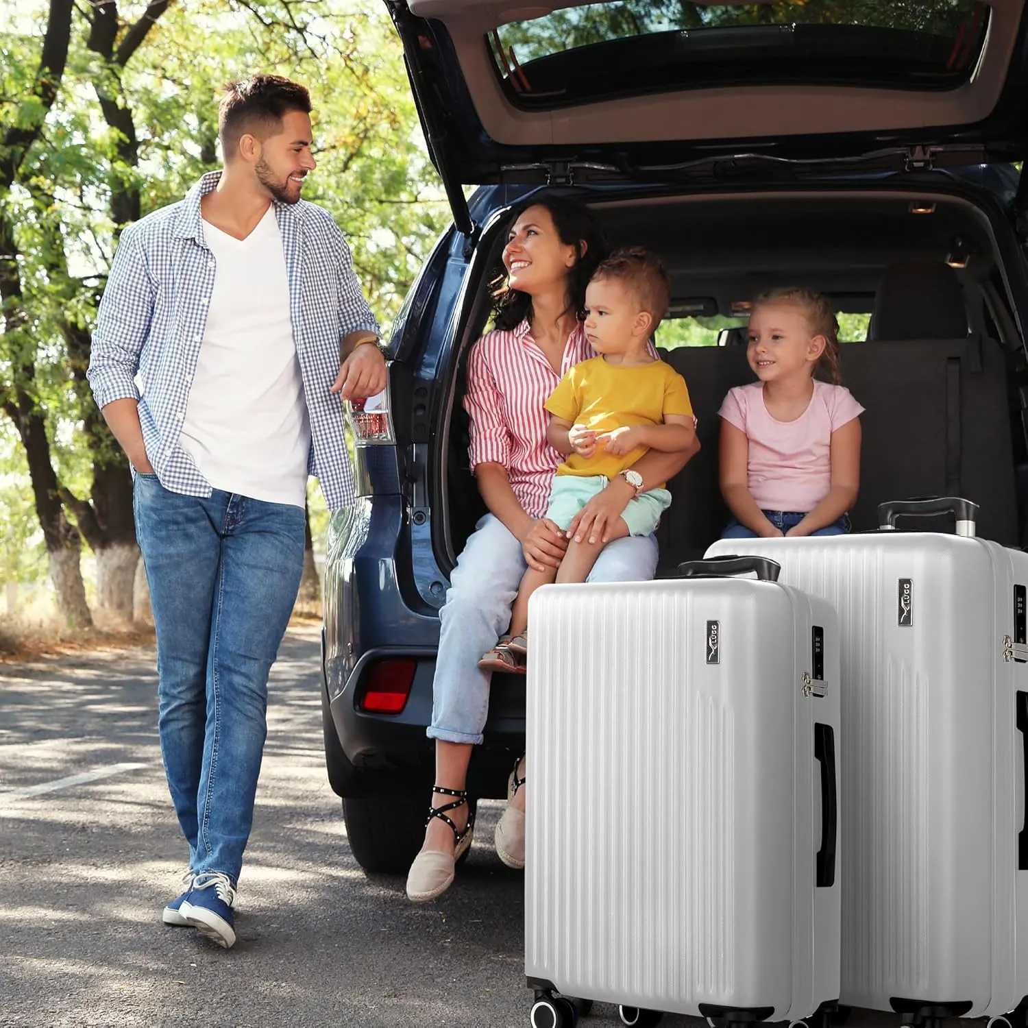 Vacay 3pc Suitcase Set in Silver