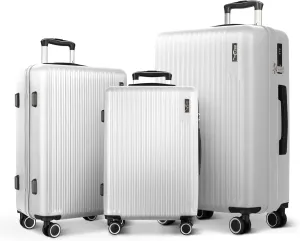 Vacay 3pc Suitcase Set in Silver