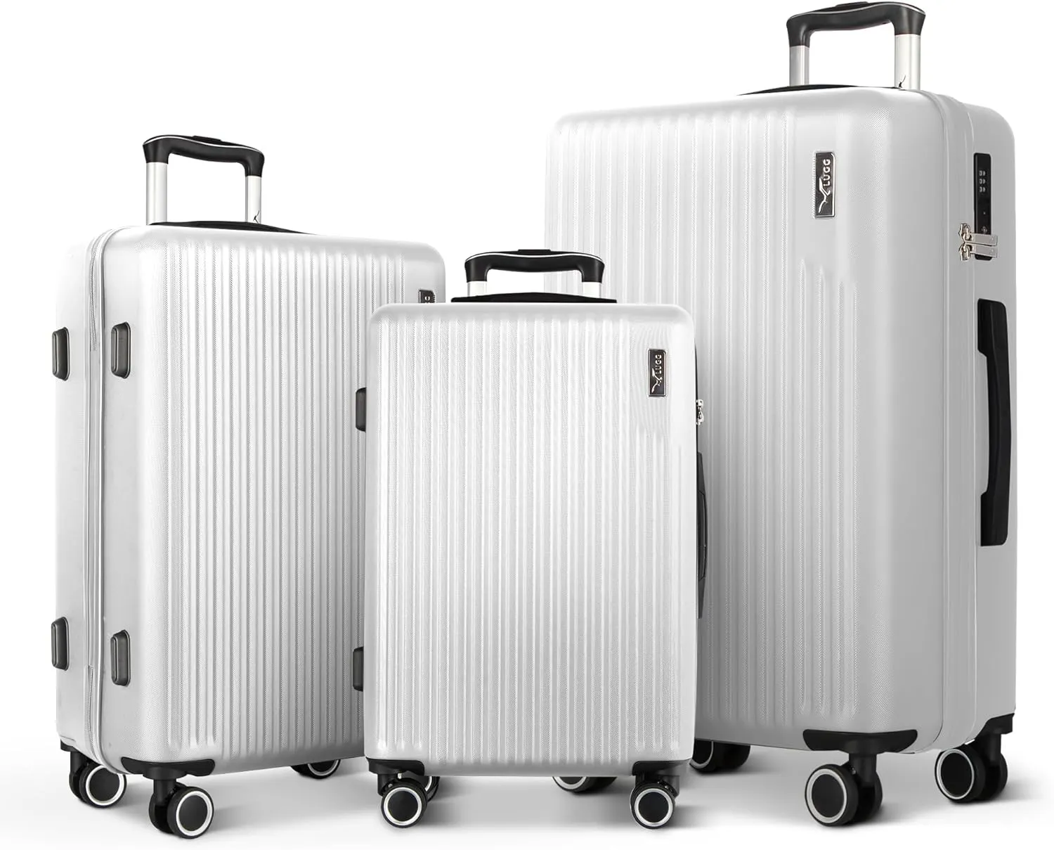 Vacay 3pc Suitcase Set in Silver