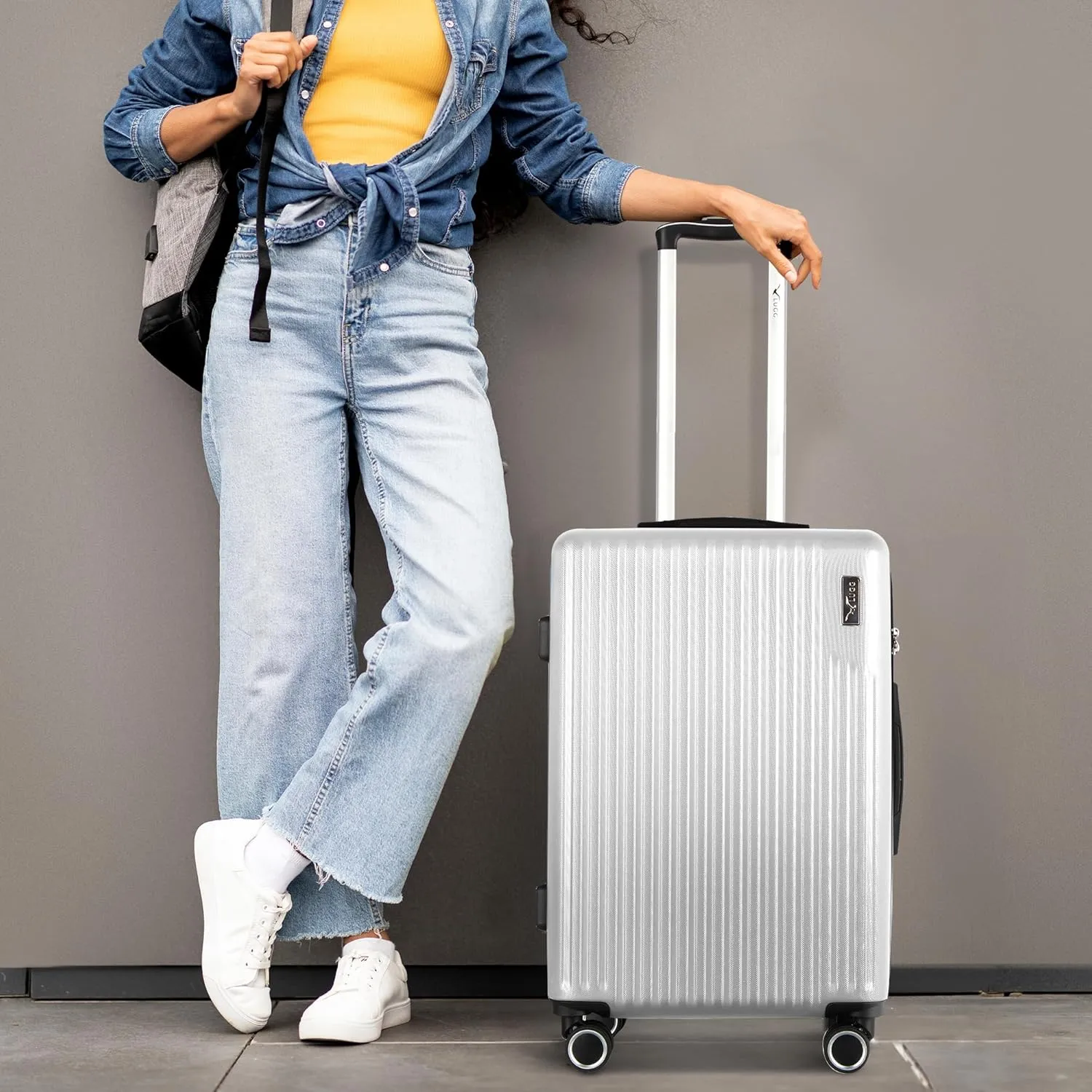 Vacay 3pc Suitcase Set in Silver