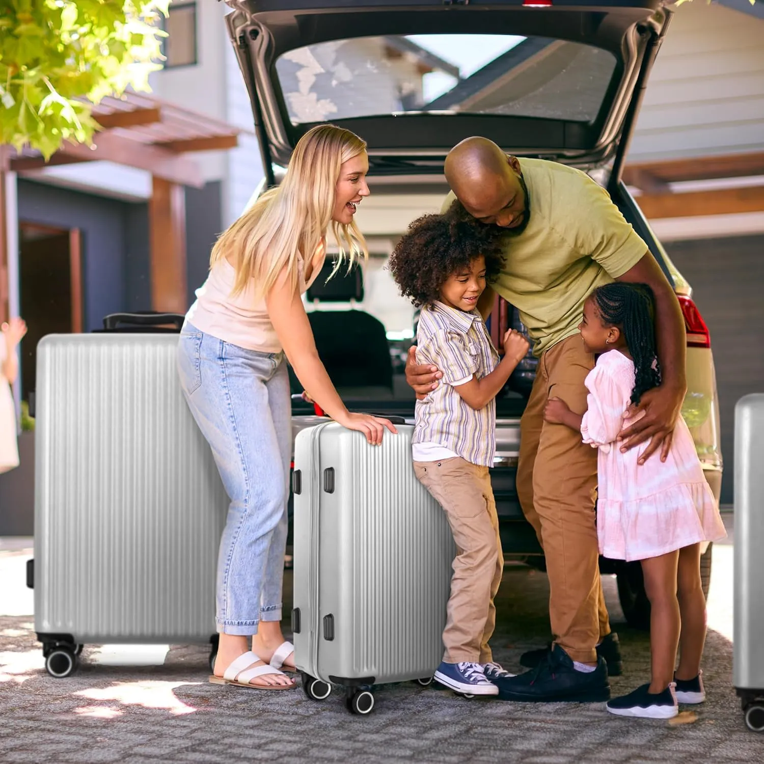 Vacay 3pc Suitcase Set in Silver