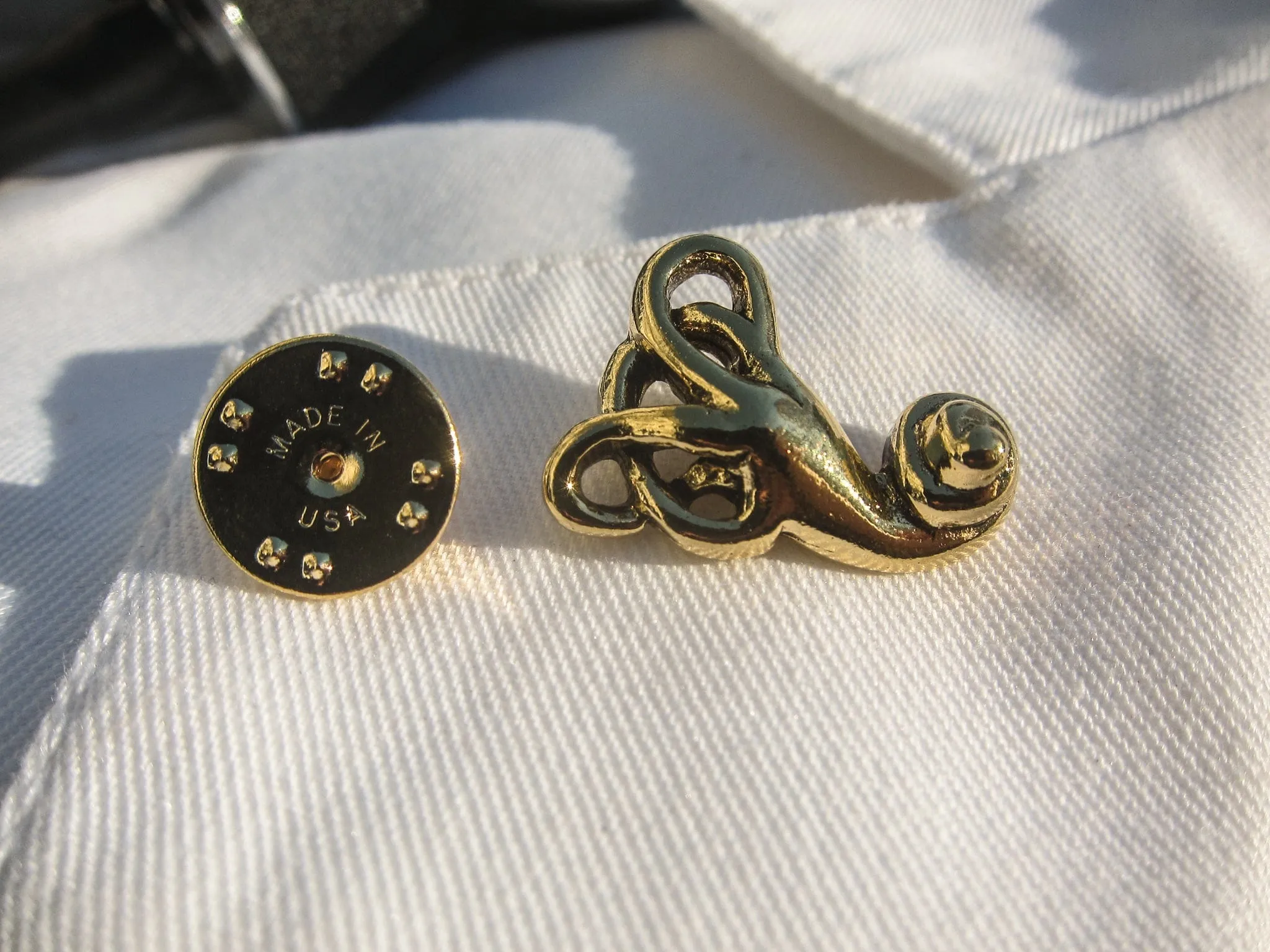 Vestibular System Gold Lapel Pin