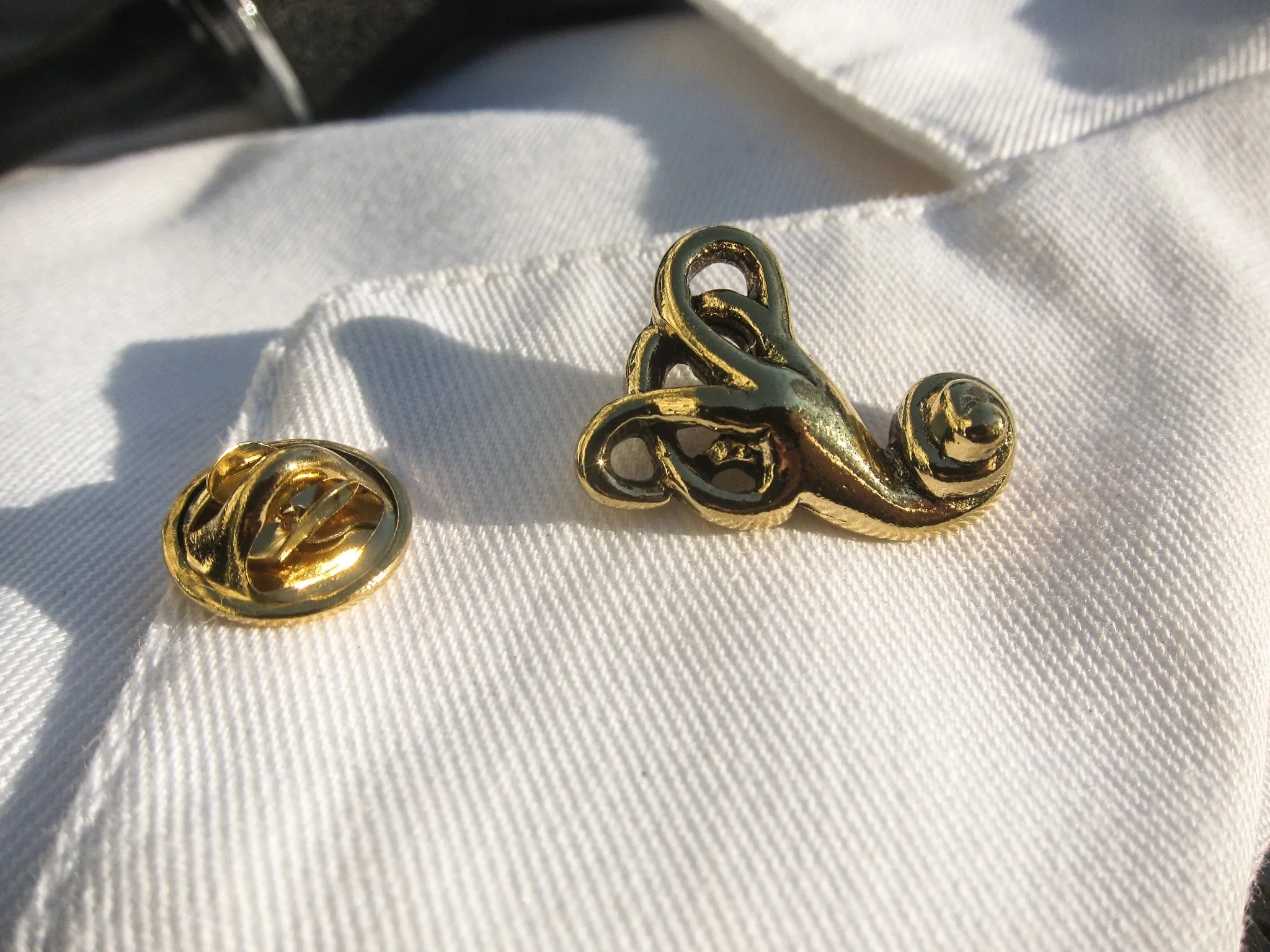Vestibular System Gold Lapel Pin