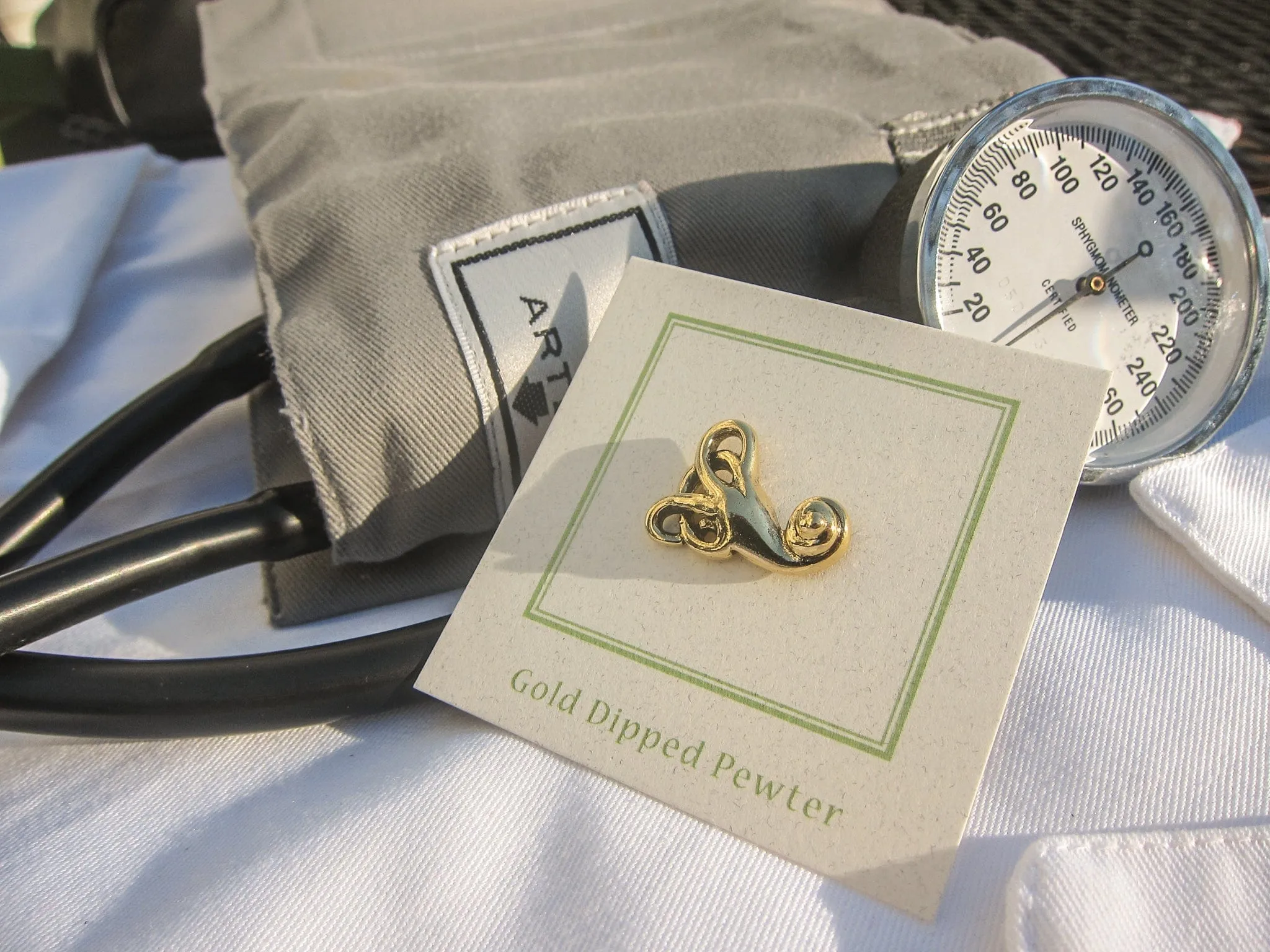 Vestibular System Gold Lapel Pin