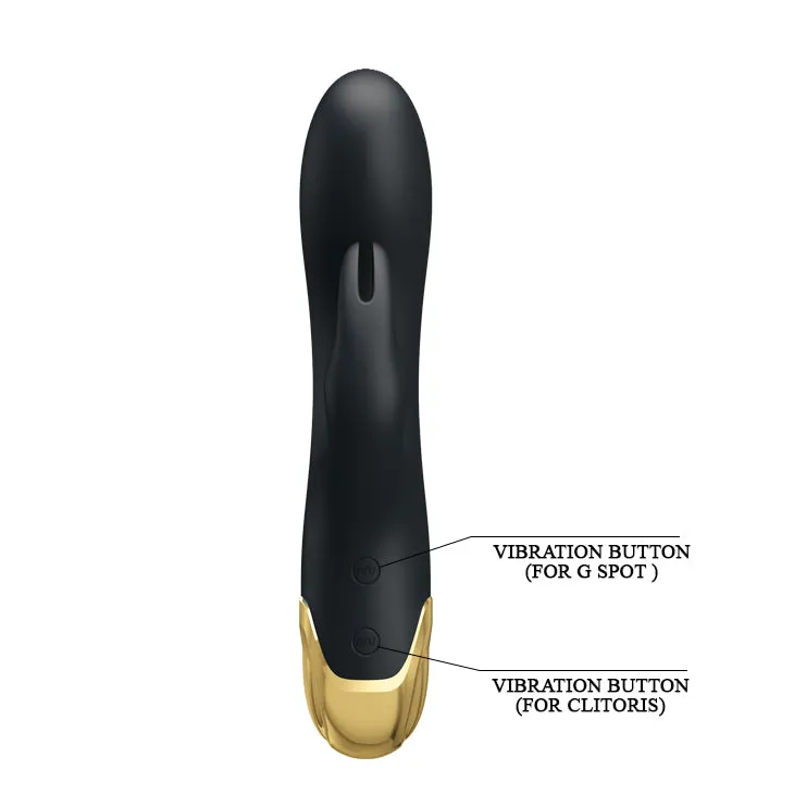 Vibrator - Rabbit style Super Soft Silicone - Dual Action Vibrator