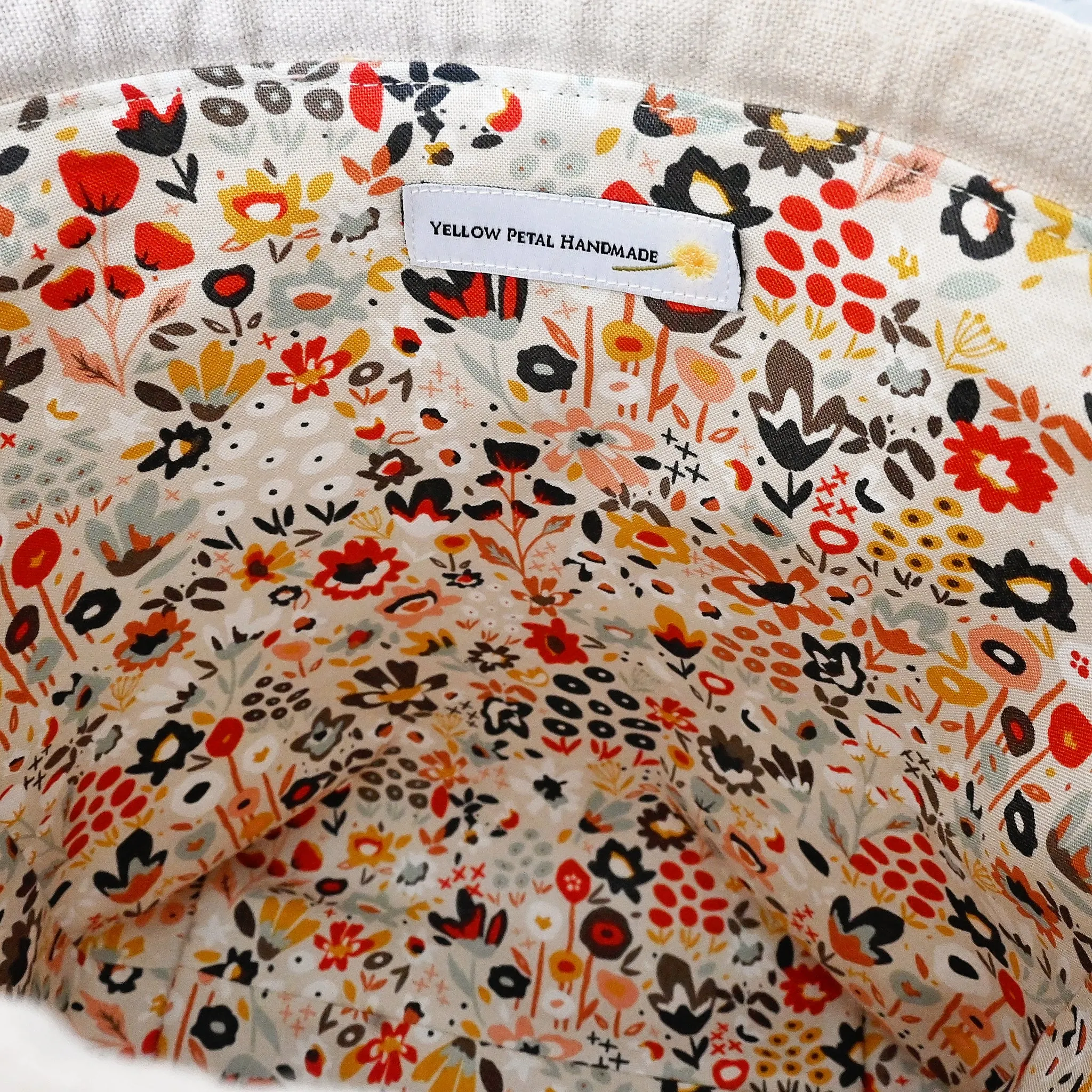 Vintage Blossom Drawstring Project Bag