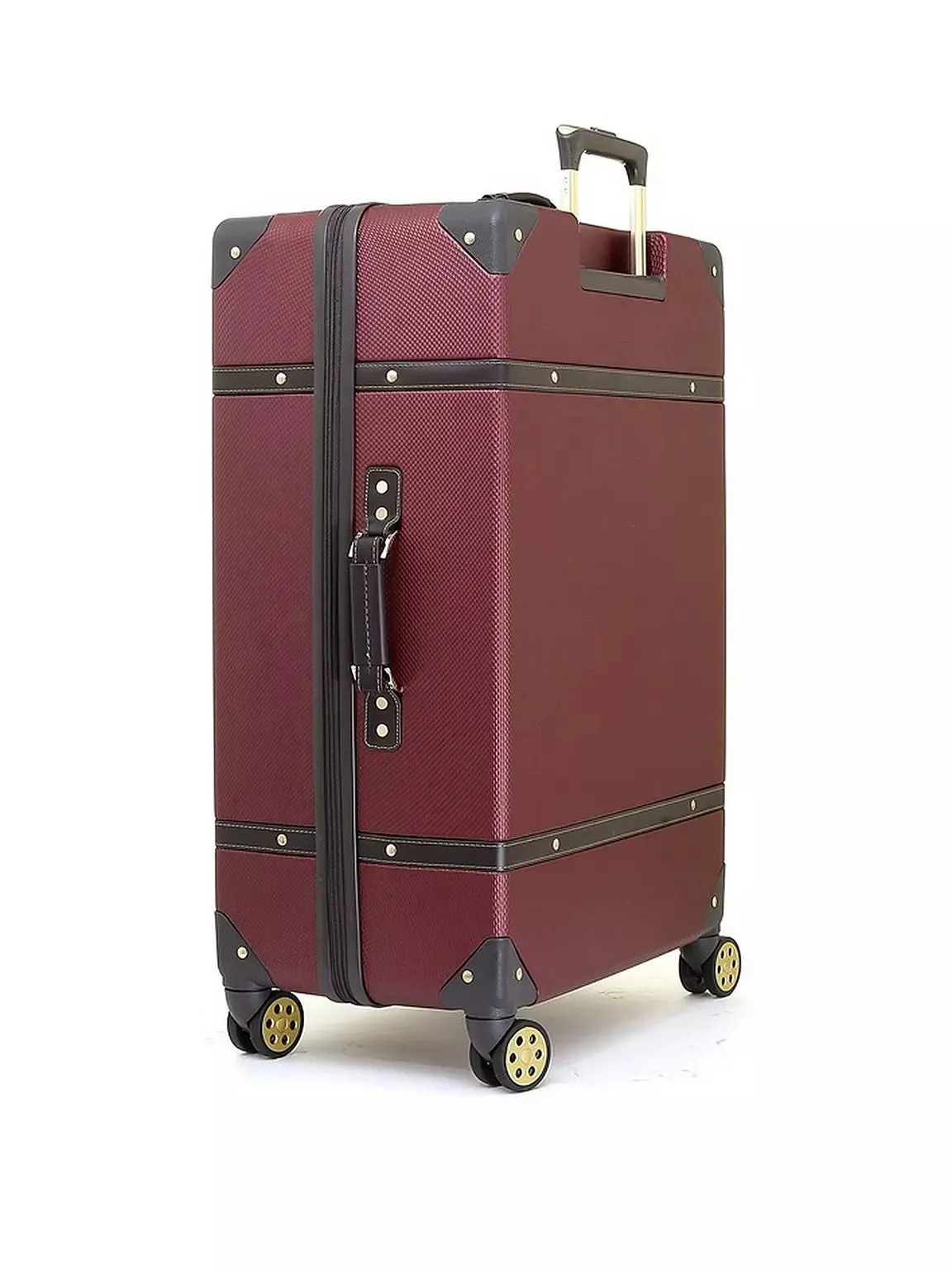 Vintage Large Suitcase - Burgundy