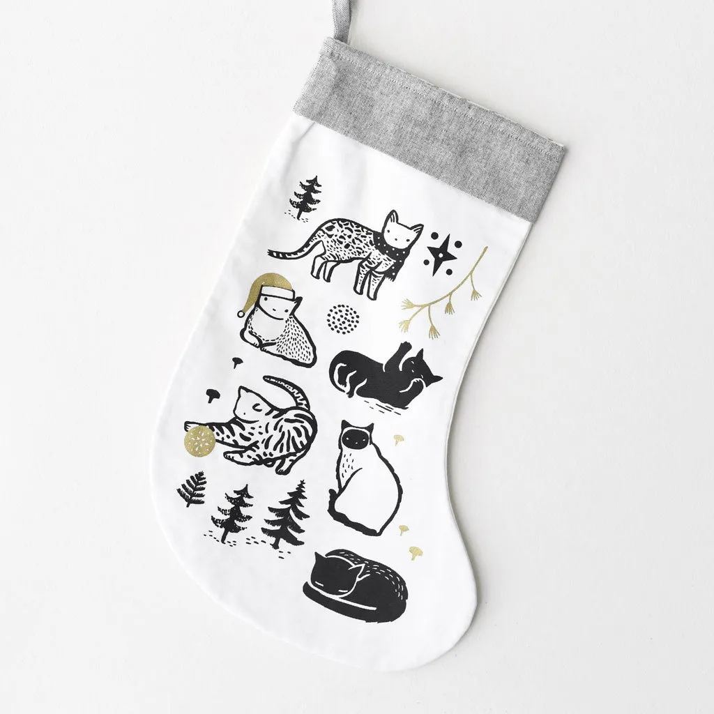 Wee Gallery Organic Christmas Stocking - Cats