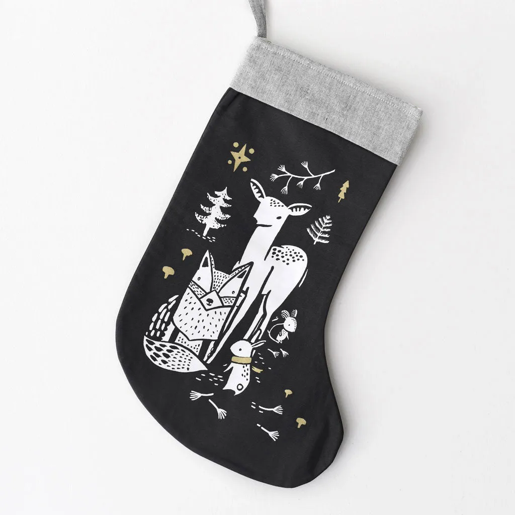 Wee Gallery Organic Christmas Stocking - Deer and Friends